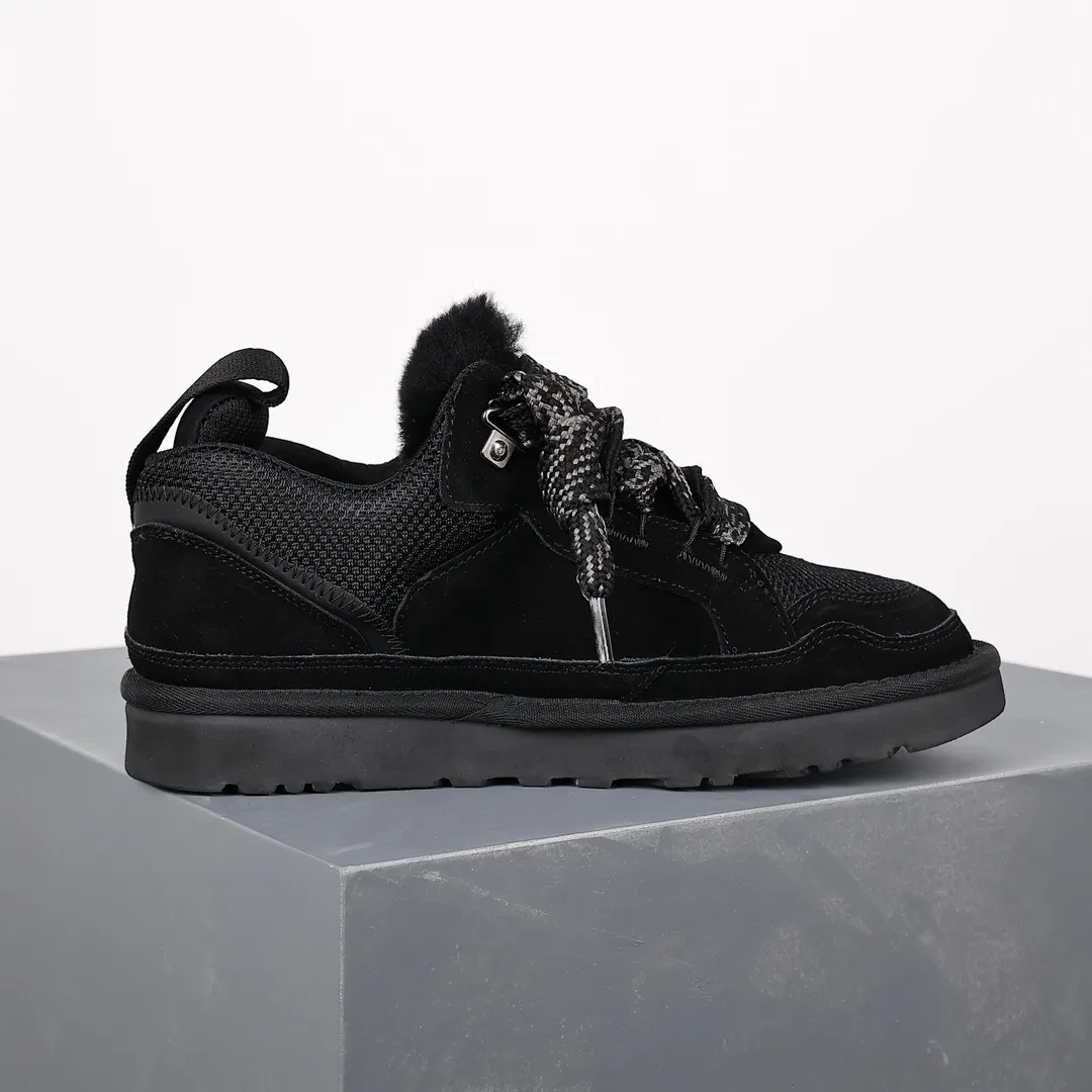 Pick up locally 💰680 Core recommended good price UGG versatile items 2023 new Highland series Polyester fiber mesh lining 10mm plush lining Insole Recycled ballistic canvas mesh Suede leather upper two-color flat shoelaces EVA outsole Lowmel Mel casual shoes Size: 35 36 37 38 39 40 41 42 43 44 45